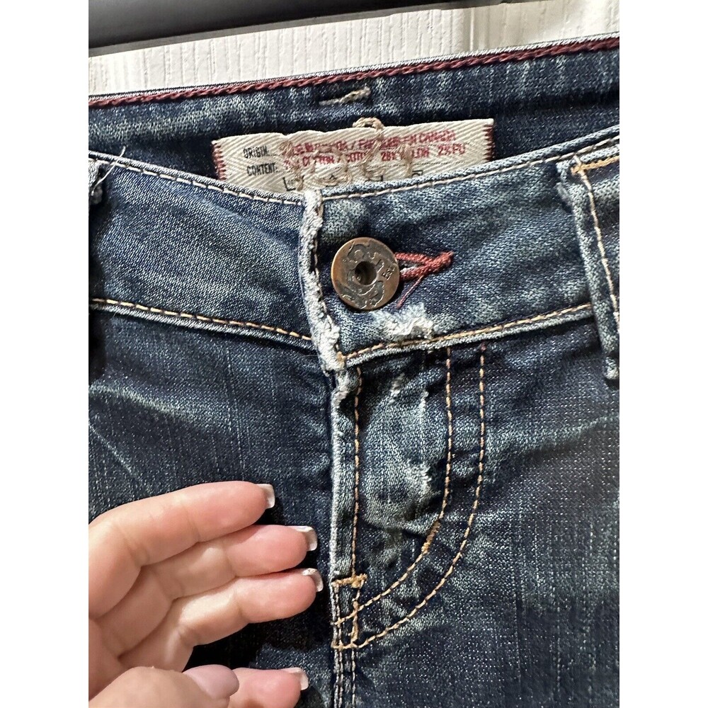 1921 Women's Distressed 29/32 Denim Blue Jeans - Picture 10 of 13